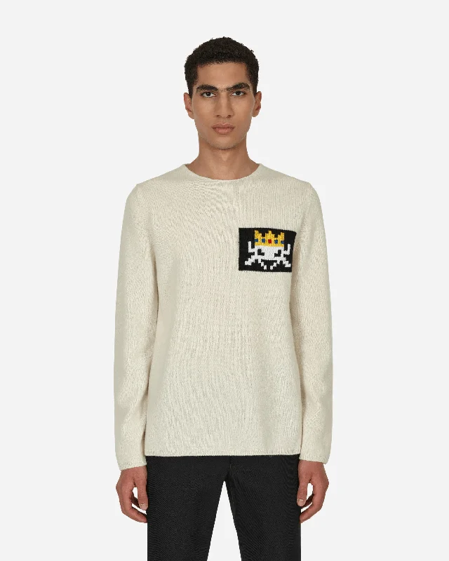 Fitted Men's Slim-Fit SweatersInvader Knit Sweater Beige