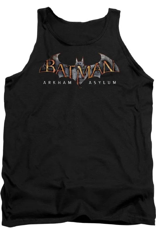 Patterned Men's Hawaiian ShirtsBatman Arkham Asylum Logo Adult Tank Top