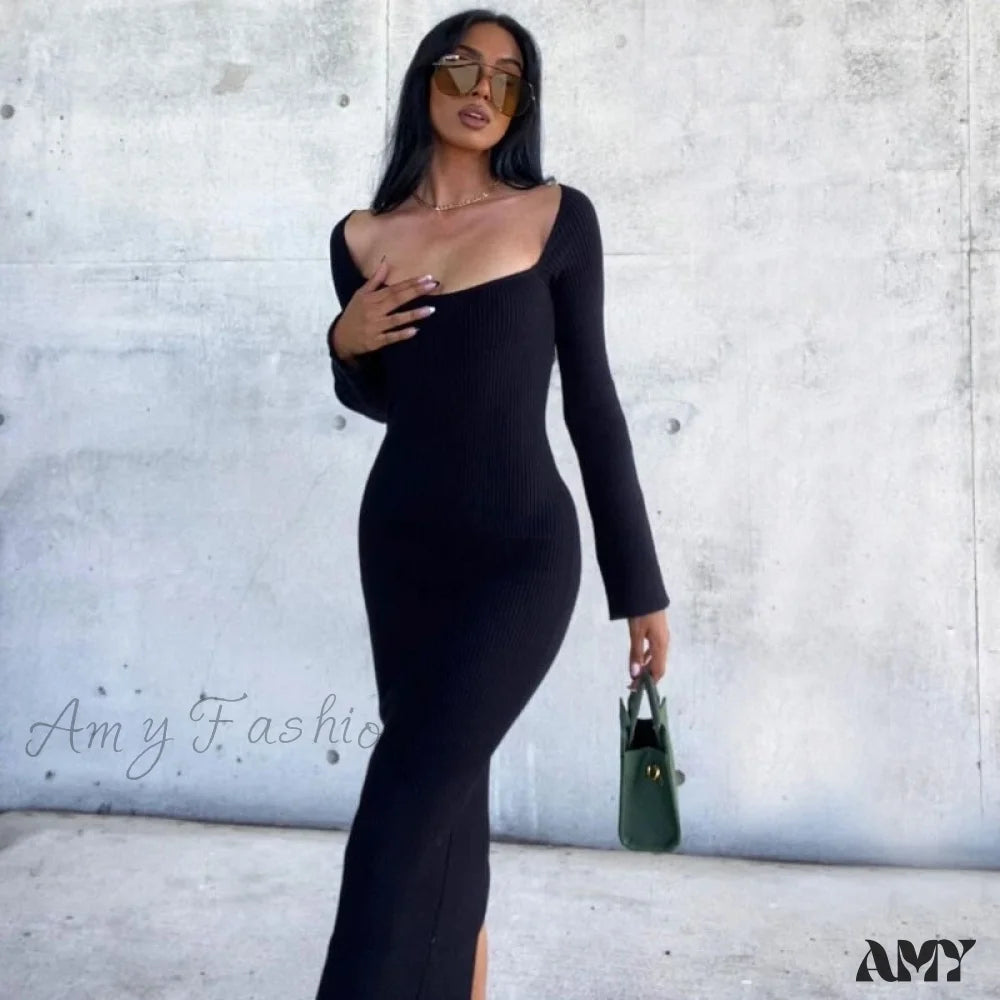 women's plus-size dressesAmy Fashion - Female Warm Thick Party Long Dresses