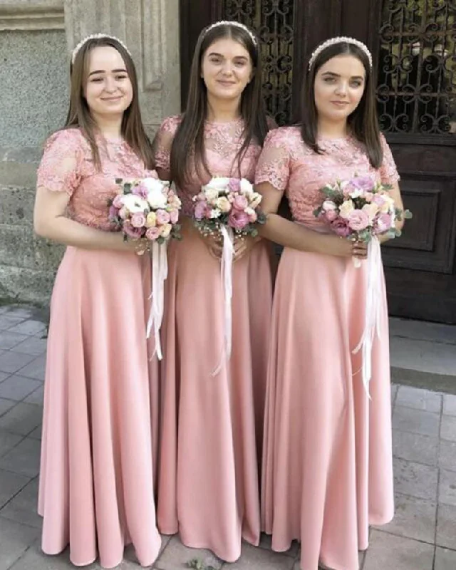 women's boho dressesShort Sleeves Lace A Line Maternity Long Modest Bridesmaid Dress Wedding Evening Party Gown BL0705 women's boho dressesShort Sleeves Lace A Line Maternity Long Modest Bridesmaid Dress Wedding Evening Party Gown BL0705