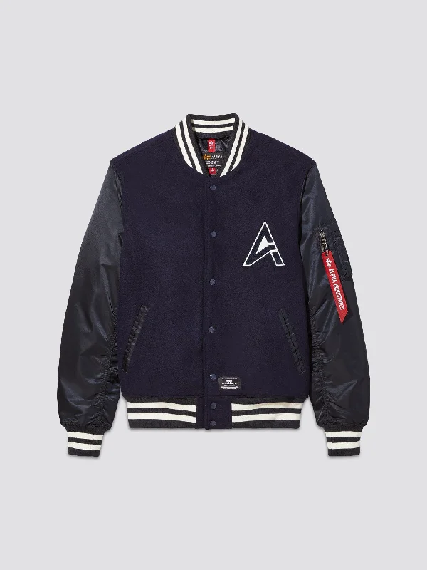Cool Men's Pea CoatsMA-1 WOOL VARSITY JACKET