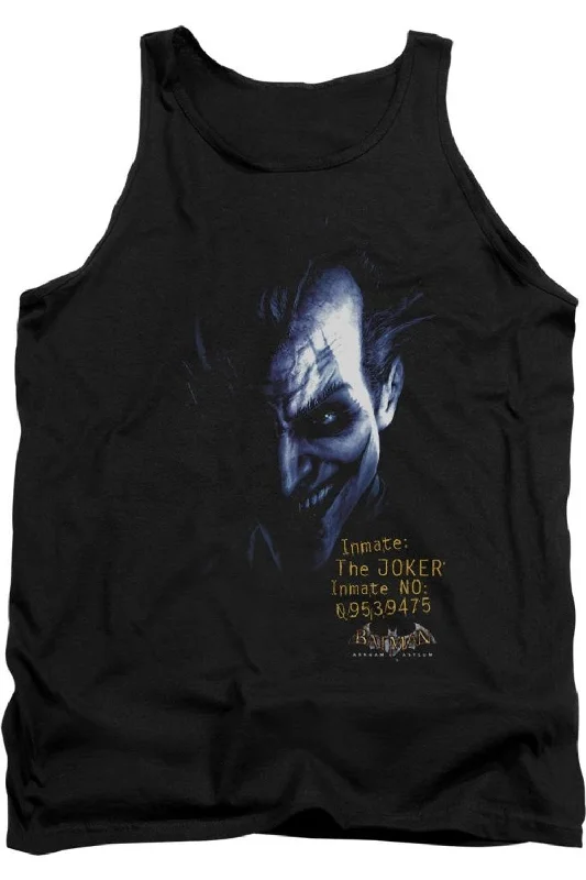 Solid-Colored Men's ShirtsBatman Arkham Asylum Arkham Joker Adult Tank Top