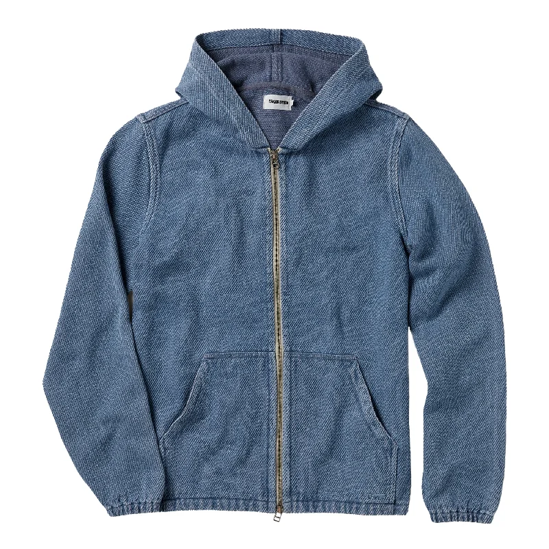Men's Coats with LiningThe Riptide Jacket in Washed Indigo Twill