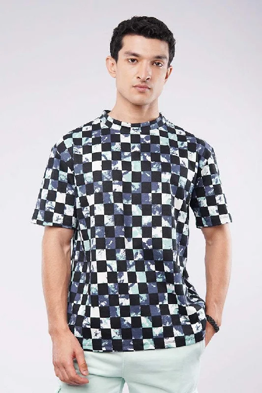 Men's Shirts with Button-Down CollarsPrinted Oversized T-Shirt - Multicolor