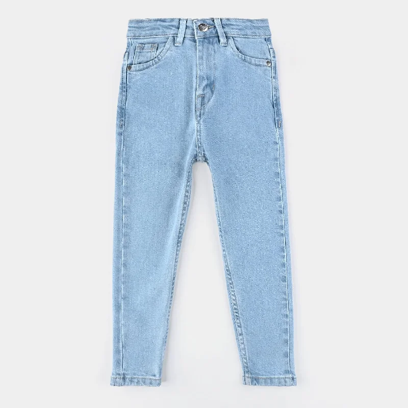 Men's Jeans for SportsBoys Denim Stretch Pant Basic Regular Fit-Ice Blue