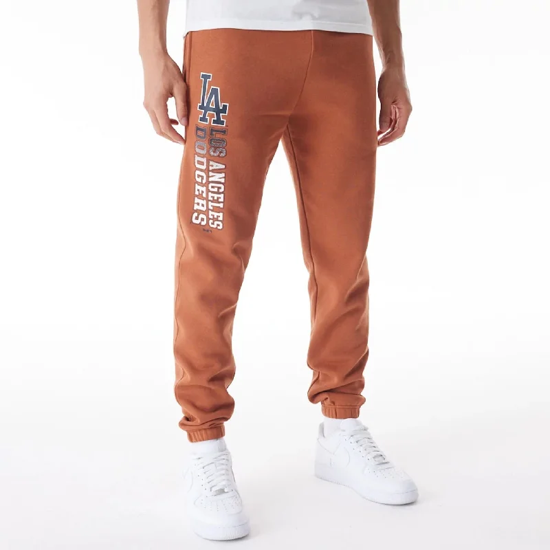 Men's Patterned Pants with StripesLA Dodgers MLB Gradient Graphic Brown Joggers