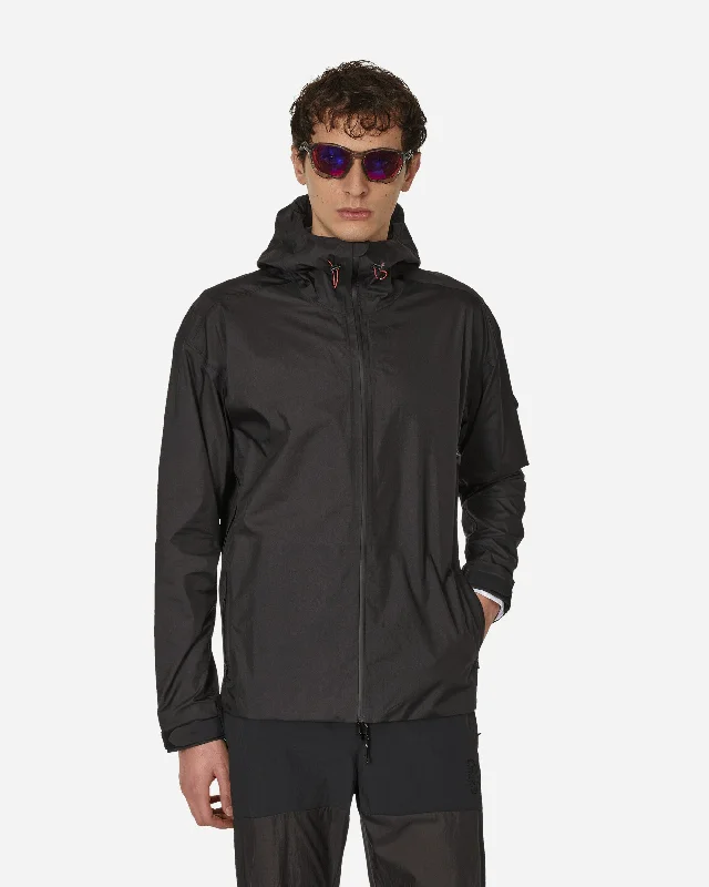 Men's Coats with Multi-Pocket Design3-Layer Waterproof Shell Jacket Black