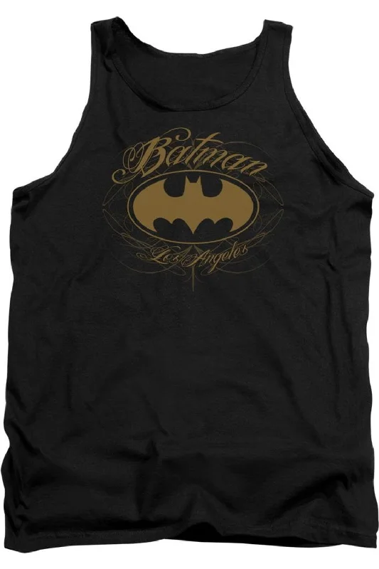 Men's Shirts with Contrast CollarsBatman La Adult Tank Top