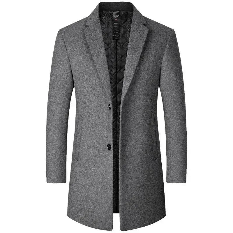 Men's Coats with Slim FitsSolid Woolen Men's Coat