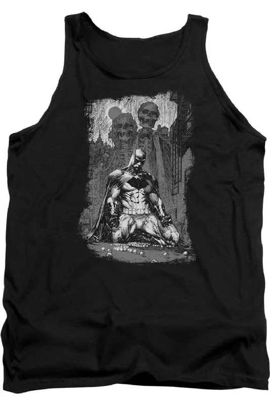Men's Shirts with Embellished HemlinesBatman Sketchy Shadows Adult Tank Top