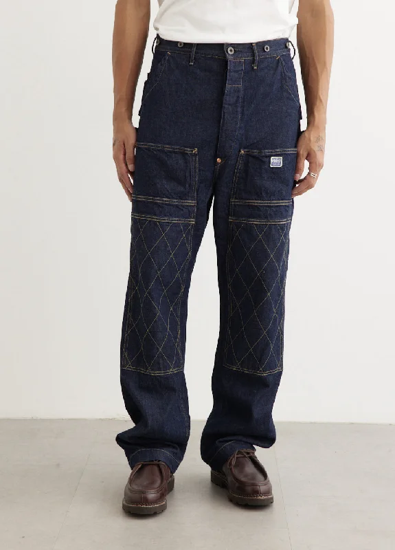 Men's Pants with Embroidered Designs11.5oz Denim Lumber Pants