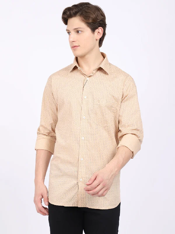 Men's Tapered Pants for a Slimming EffectMen's Khaki Formal Geometric Print Full Sleeve Shirt Men's Tapered Pants for a Slimming EffectMen's Khaki Formal Geometric Print Full Sleeve Shirt