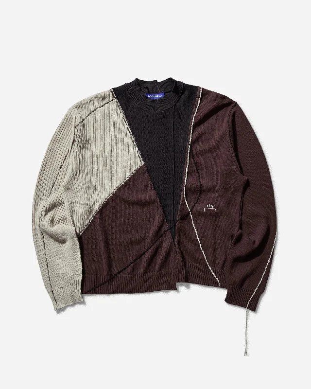 Men's Sweaters with Thumbholes in SleevesMen's Overstitch Knit Sweater Grey Slate