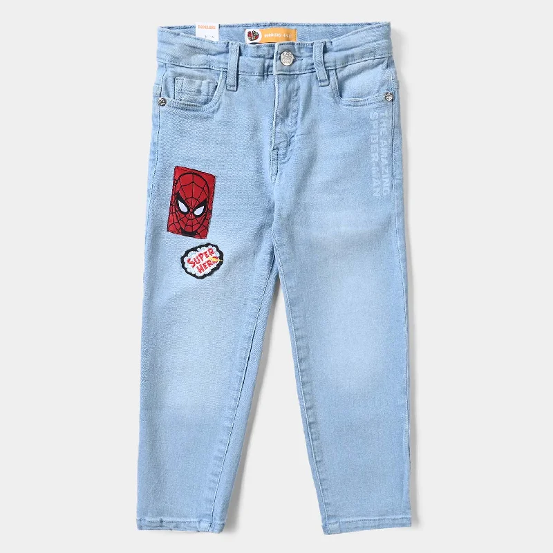 Wide-Leg Men's JeansBoys Denim Stretch Pant Character-Ice Blue