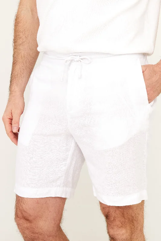 Men's Pants with Water-Resistant FabricLinen Resort Short - White