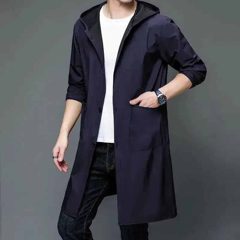 Men's Coats for WorkMen's Hooded Waterproof Raincoat