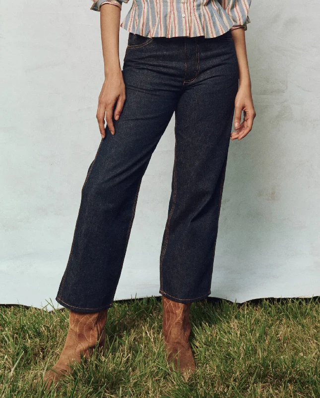 Classic Blue Men's JeansThe Cropped Workwear Jean. -- Rinse