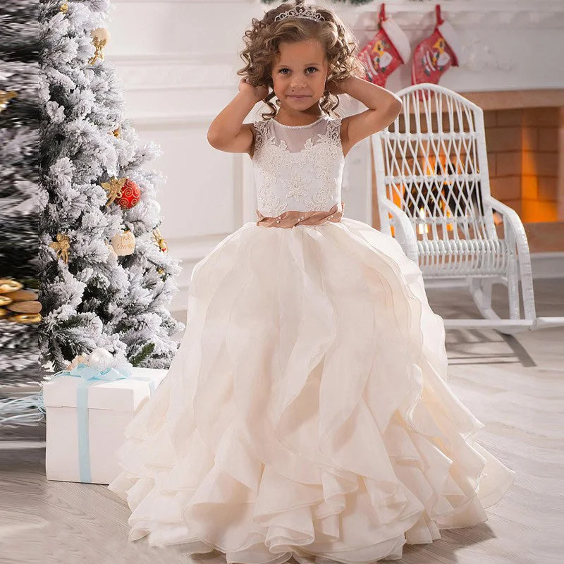 women's cocktail dressesRuffle Ball Gown Flower Girl Dresses with Belt little girl wedding Dress women's cocktail dressesRuffle Ball Gown Flower Girl Dresses with Belt little girl wedding Dress