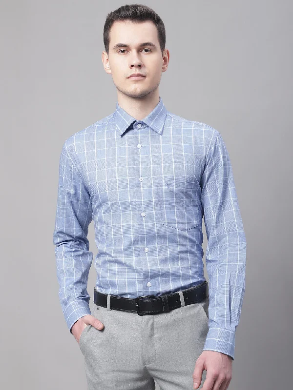 Men's Unique and Designer Bottom Wear for a Statement LookMen's Blue Formal Medium Checks Full Sleeve Shirt Men's Unique and Designer Bottom Wear for a Statement LookMen's Blue Formal Medium Checks Full Sleeve Shirt