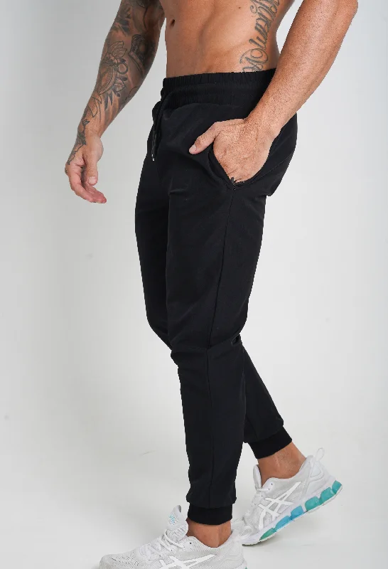 Lightweight Men's Linen PantsTECH JOGGERS - BLACK