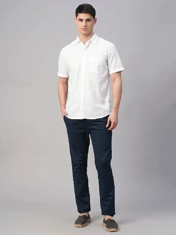 Durable Men's Work PantsMen's White Cotton Regular Fit Shirt