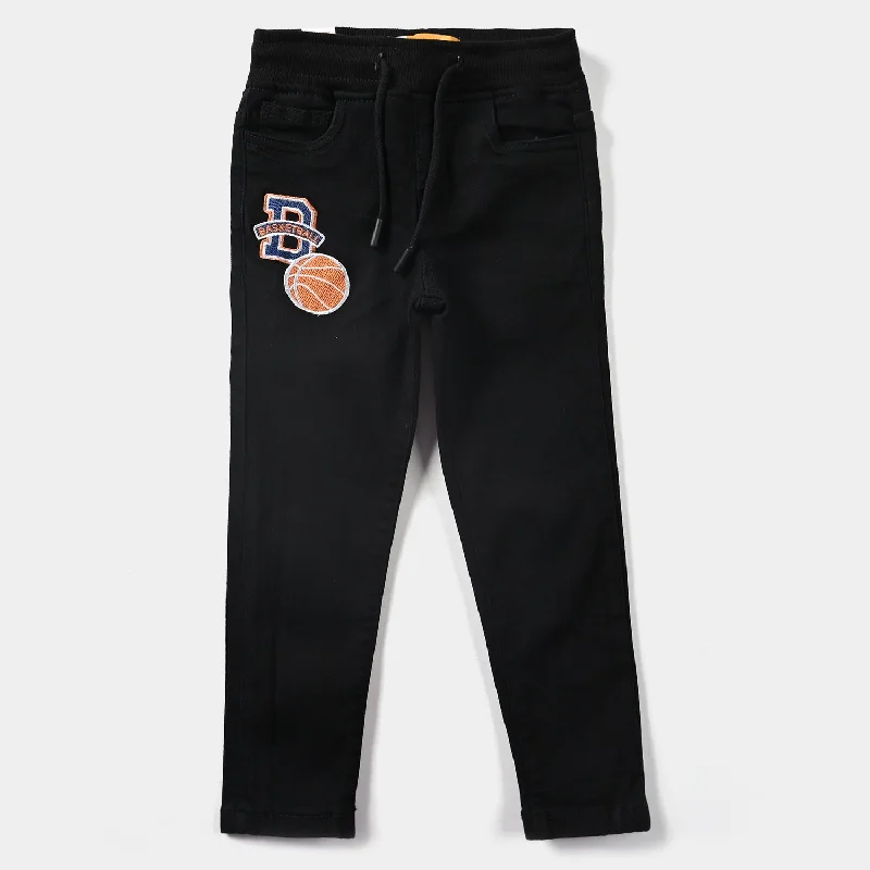 Men's Jeans for Everyday WearBoys Denim Stretch Pant Basket Ball-BLACK