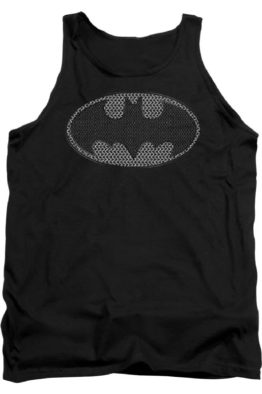 Warm Men's Fleece-Lined TopsBatman Chainmail Shield Adult Tank Top