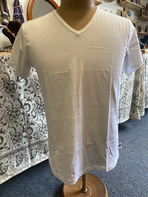 Men's Shirts with Bow TiesFair Trade Ethical Men's V-Neck T-Shirt White