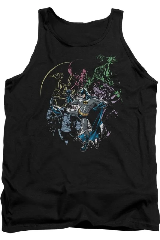 Men's Shirts with Logo EmbossmentsBatman Surrounded Adult Tank Top