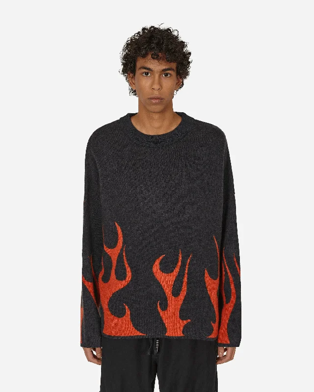 Men's Sweaters for LayeringMerino Flame Knitted Sweater Black / Red