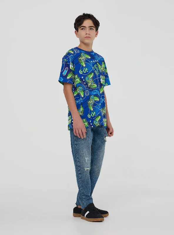 Men's Shirts with Barrel CuffsKids Boys Short-sleeved T-shirt