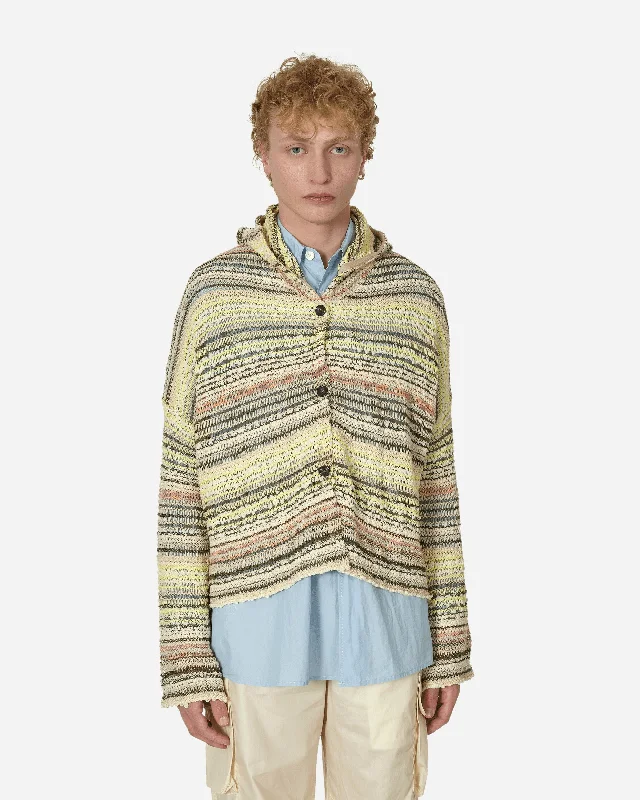 Men's Sweaters with Zip-Up CollarsWarp Hooded Cardigan Light Sand