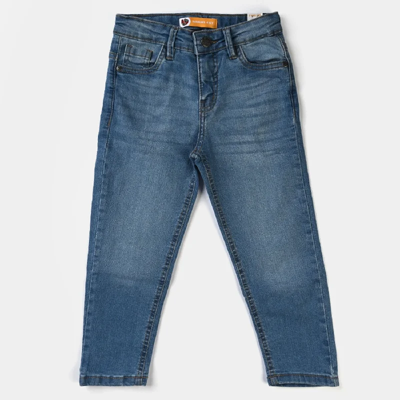Baggy Cargo Men's JeansBoys Denim Pant Basic Color-LT.Blue