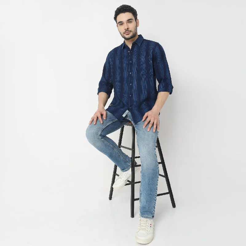 Men's Corduroy Pants for FallRegular Fit Striped Shirt