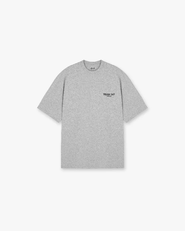 Stylish Men's HenleysTeam 247 Oversized  T-Shirt - Ash Grey