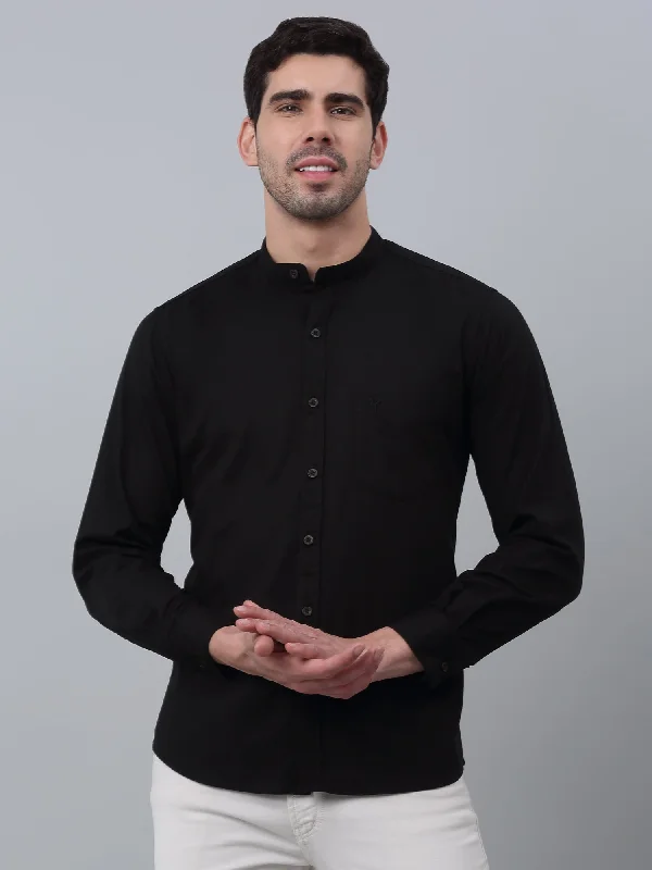 Men's Patterned Pants with PlaidsMen's Black Casual Plain Full Sleeve Shirt