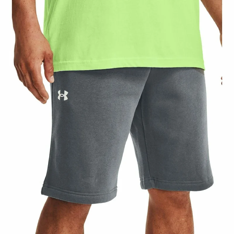 Men's Pants with Side PocketsUnder Armour Rival Mens Fleece Shorts - Grey