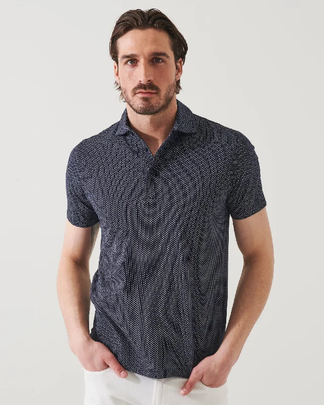 Men's Shirts with Short PlacketsPima Stretch Printed Polo