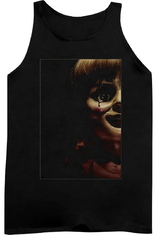 Men's Shirts with High NecksAnnabelle Doll Tear Adult Tank Top