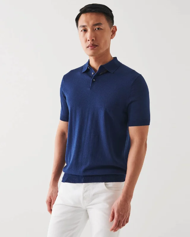 Men's Shirts with Pleated HemlinesShort Sleeve 3 Button Polo