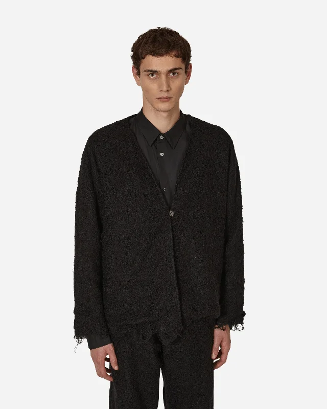 Men's Sweaters with A-Line ShapesDoomboh Lined Cardigan Black