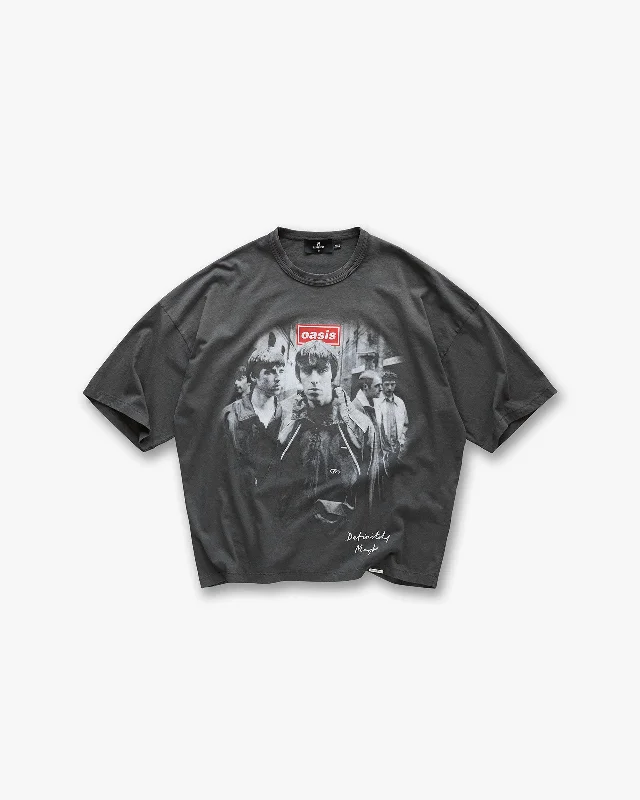 Men's Shirts with Full PlacketsRepresent X Oasis Definitely Maybe T-Shirt - Washed Black Men's Shirts with Full PlacketsRepresent X Oasis Definitely Maybe T-Shirt - Washed Black