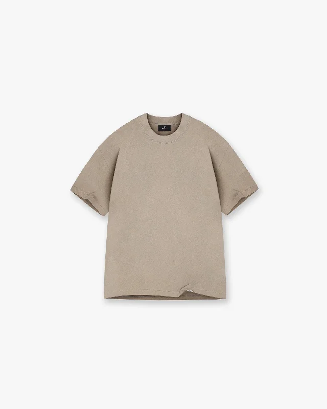Men's Shirts with Surplice HemlinesInitial Oversized T-Shirt - Dune