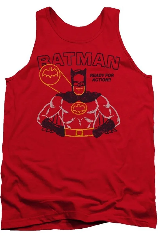 Classic Men's Button-Up ShirtsBatman Ready For Action Adult Tank Top