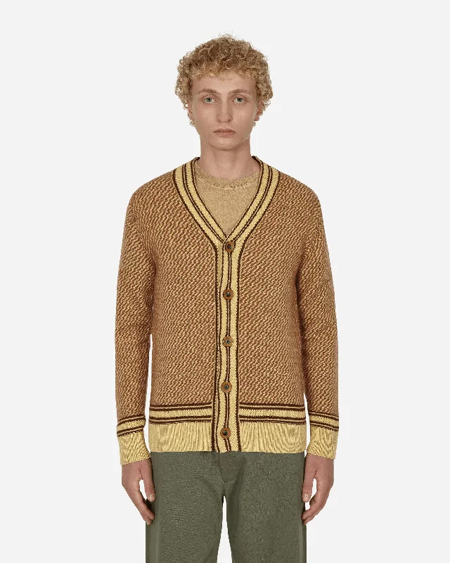 Layered Men's Vest SweatersClarinet Cardigan Beige