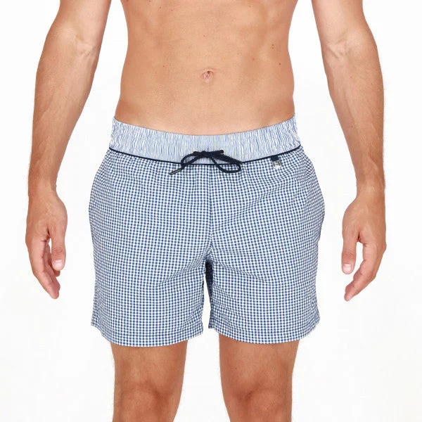 Men's Pants with Elastic CuffsID10163-Hom Beach Boxer "Preppy" Check