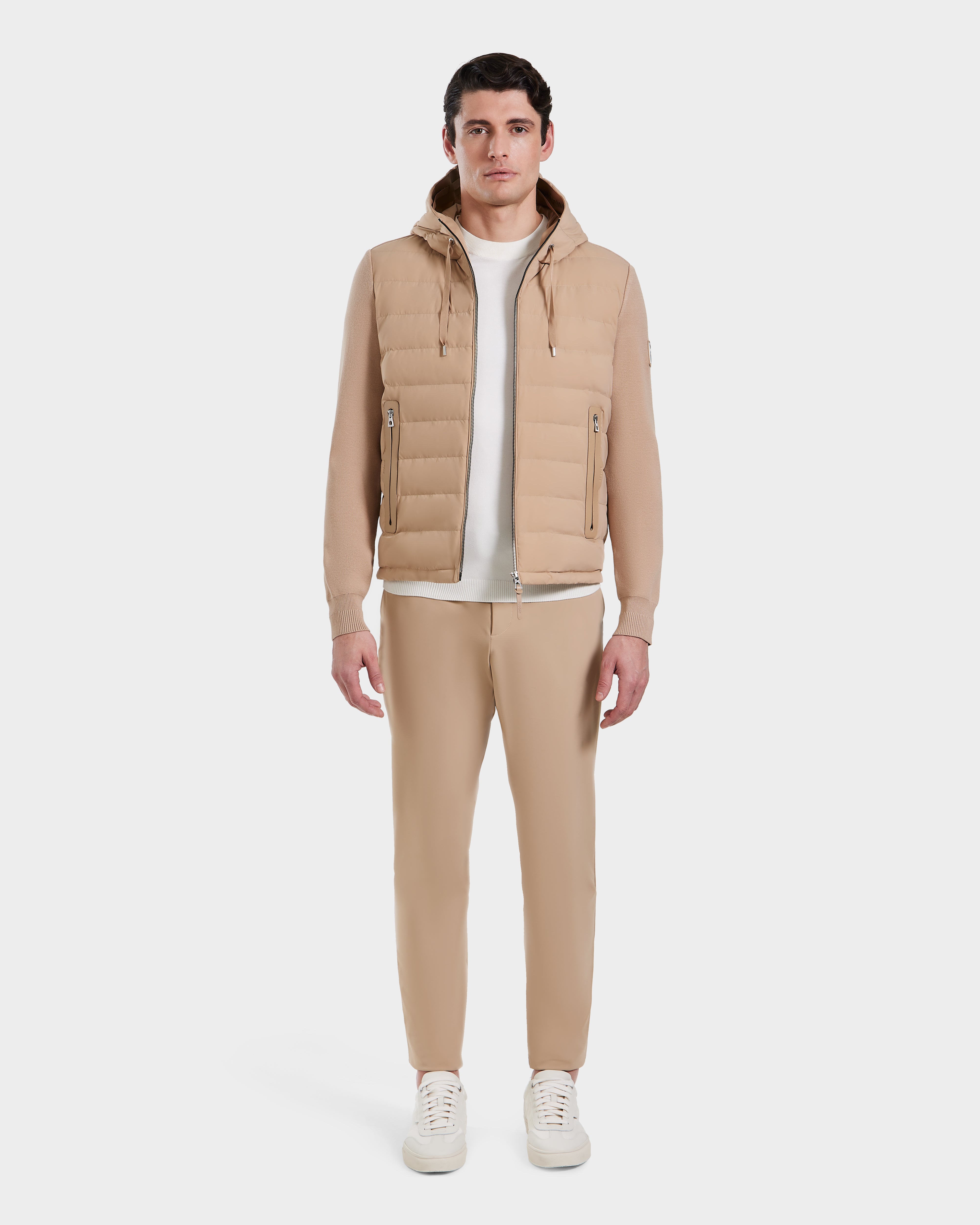 Fashionable Men's Denim JacketsRIVER - 6124584 Almond