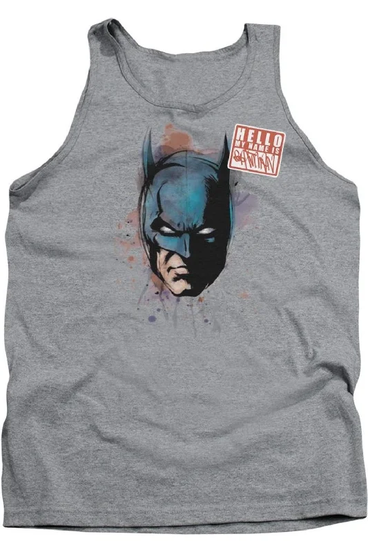 Men's Shirts with Patchwork PatternsBatman Hello Adult Tank Top