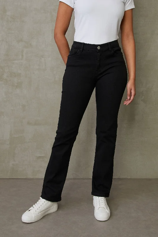 Trendy Men's JeansJeans jambe droite taille régulière - Femme