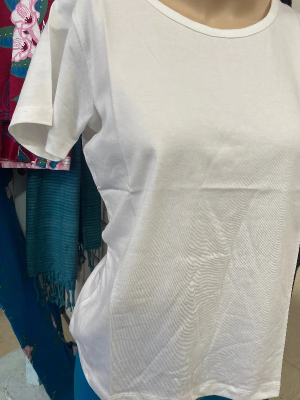 Layered Men's VestsFair Trade Ethical Women's Round Neck T-Shirt White